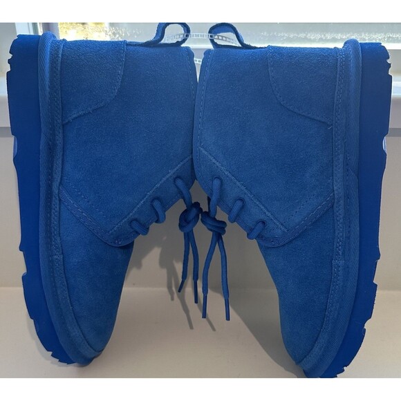 UGG Neumel Chukka Boots Unisex Big Kid 4 1017320K Winter Suede Wool School Blue - Picture 8 of 11